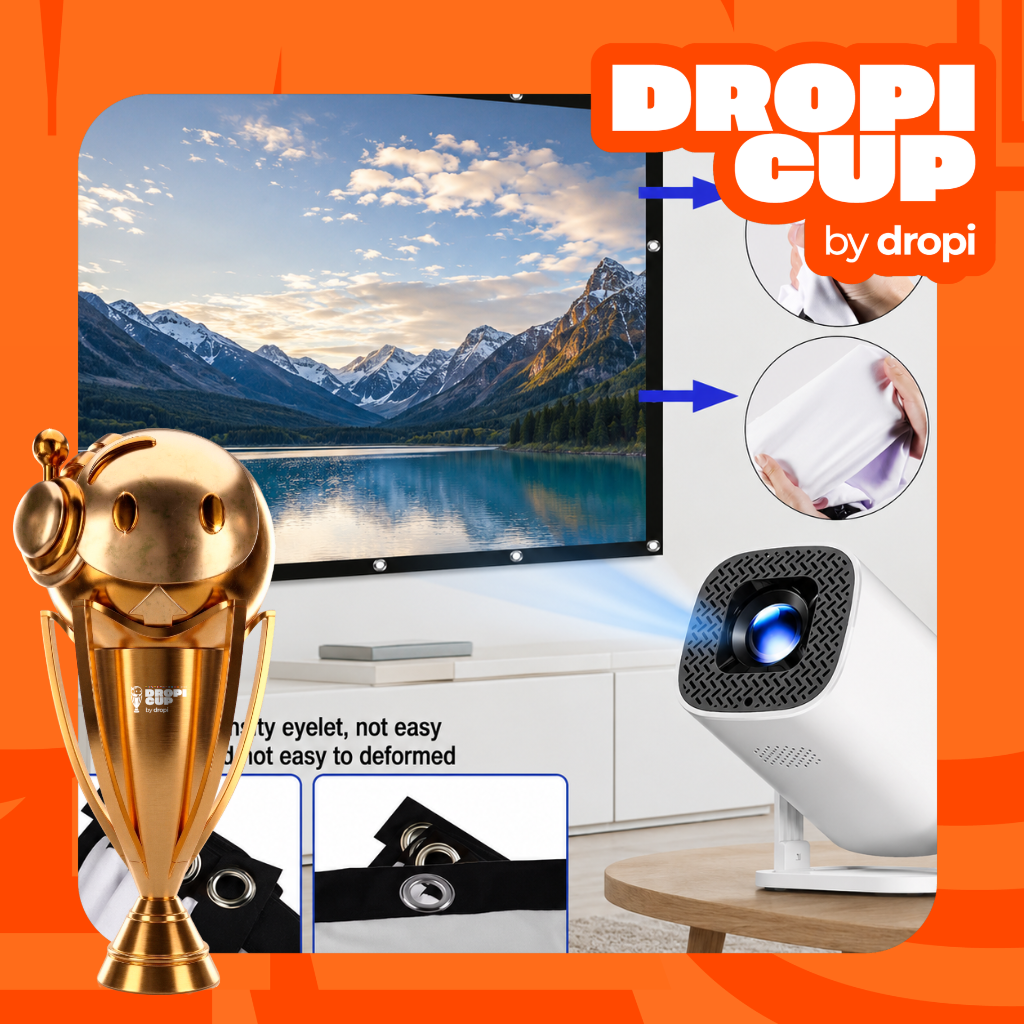 ComboproyectorP30 + telón Dropi cup